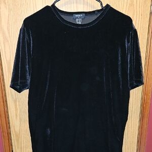 Forever 21 Men's Black Velvet Shirt